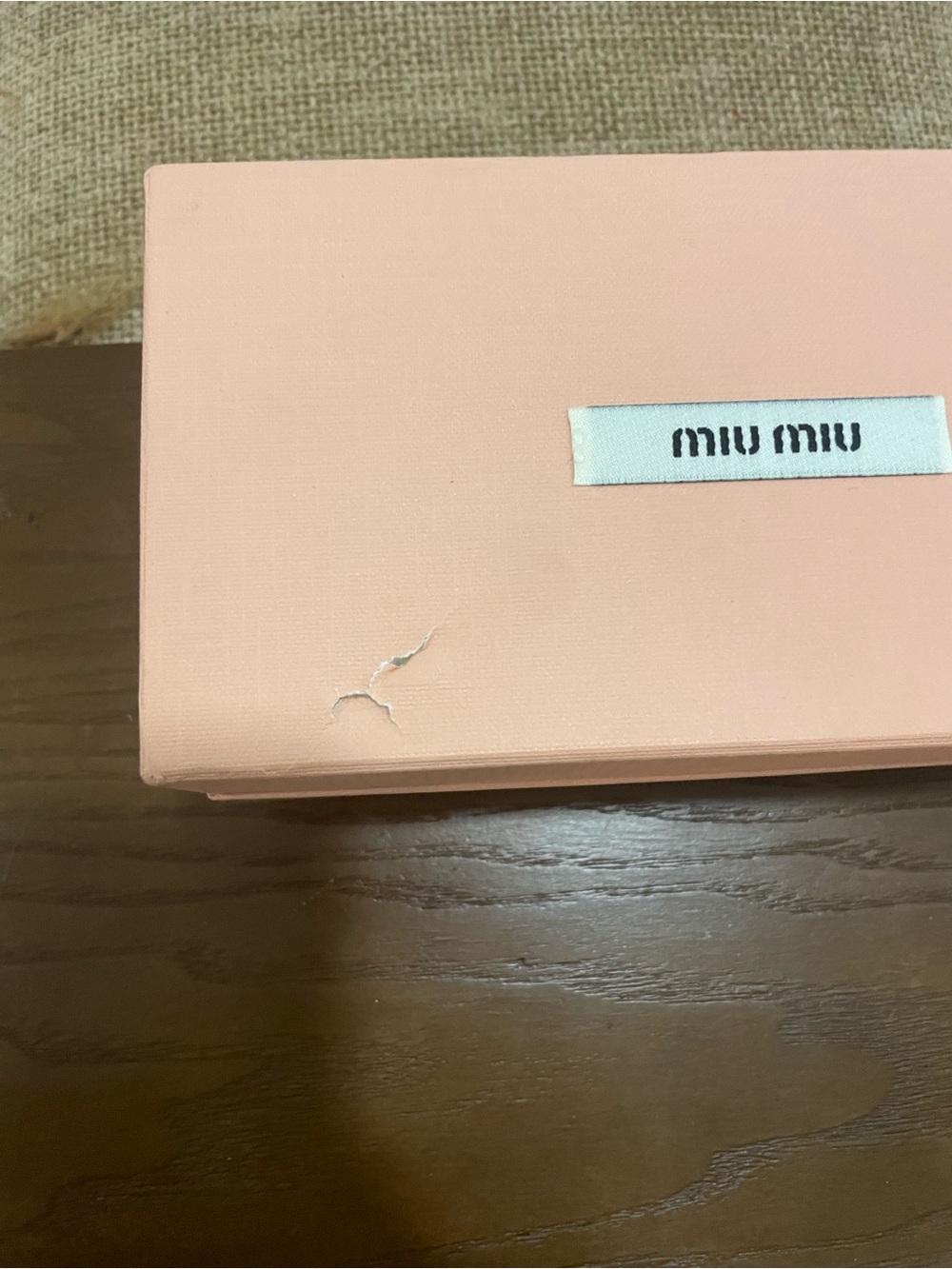 Miu Miu Pink Lens Rimless Sunglasses with Gold Bridge - Picture 7 of 7
